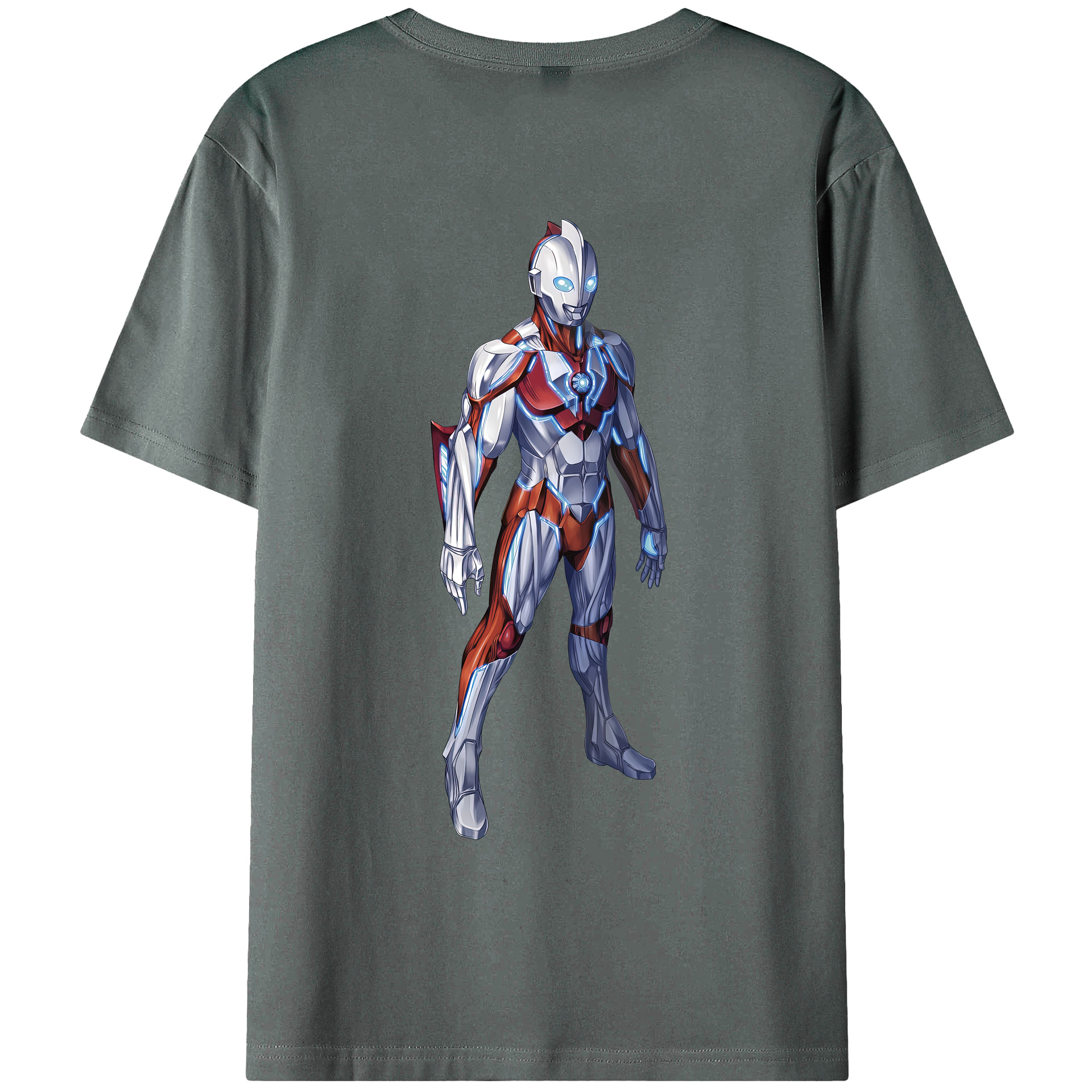 （画像用） ウルトラマン Ultraman 綿100％ メンズ半袖Tシャツ（バックプリント） 通気性
